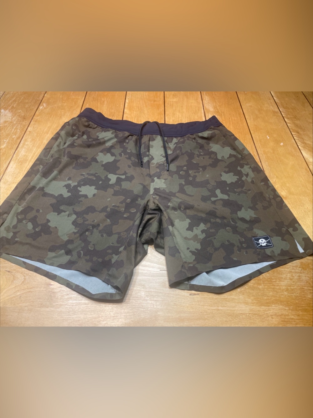 Barbell Brigade Camo Athletic Shorts with Drawstring Size XL with 7” Inseam